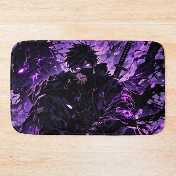 Item preview, Shadow Sovereign Anime Warrior – Purple Chaos Energy, Dark Fantasy Samurai Aesthetic designed and sold by Dyan4.