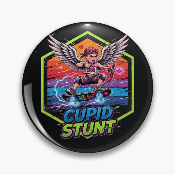 Item preview, Cupid Stunt Skateboard Punk Love Graphic designed and sold by TshirtsOnline-.
