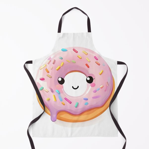 Item preview, Donut Worry: Cute Kawaii Pink Frosted Donut with R designed and sold by Mercella-Inc.