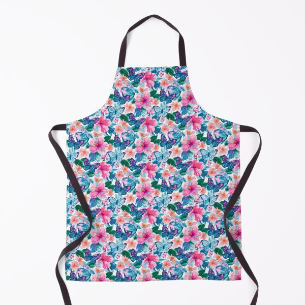 Item preview, Painterly Pink Floral & Azure Blue Butterfly designed and sold by Emily Waters.