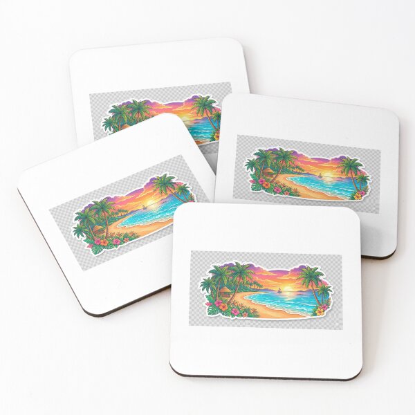 Item preview, Tropical Paradise Beach Sticker designed and sold by SKJWorldprints.