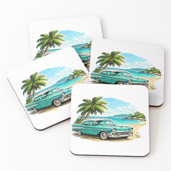 Item preview, Classic Car Facing the Caribbean Sea designed and sold by StudioBase.