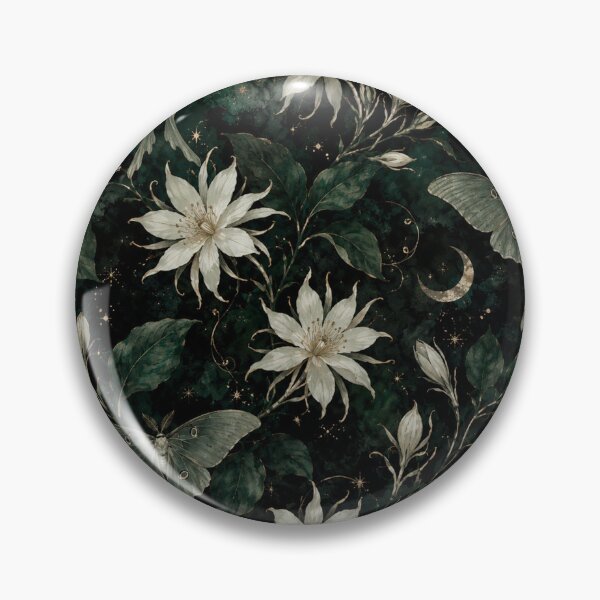 Item preview, Celestial Luna Moth and Moonflower Garden designed and sold by Owcomm.