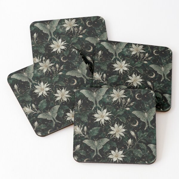 Item preview, Celestial Luna Moth and Moonflower Garden designed and sold by Owcomm.