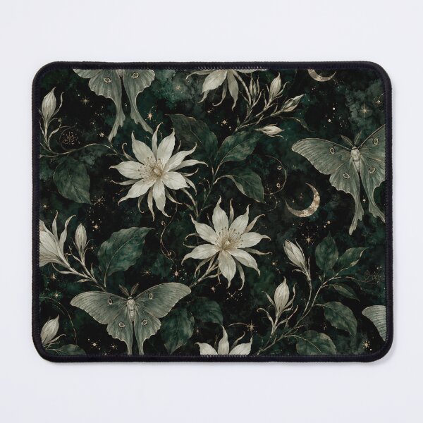 Item preview, Celestial Luna Moth and Moonflower Garden designed and sold by Owcomm.