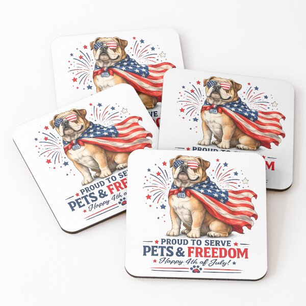 Item preview, Proud To Serve Pets & Freedom – Patriotic Dog 4th of July Design designed and sold by Bettybee00.
