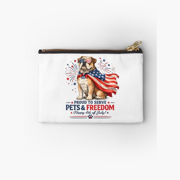 Item preview, Proud To Serve Pets & Freedom – Patriotic Dog 4th of July Design designed and sold by Bettybee00.