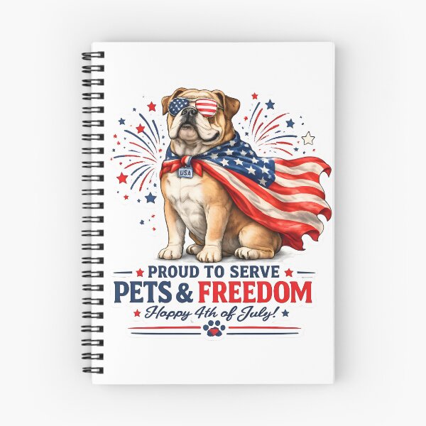 Item preview, Proud To Serve Pets & Freedom – Patriotic Dog 4th of July Design designed and sold by Bettybee00.