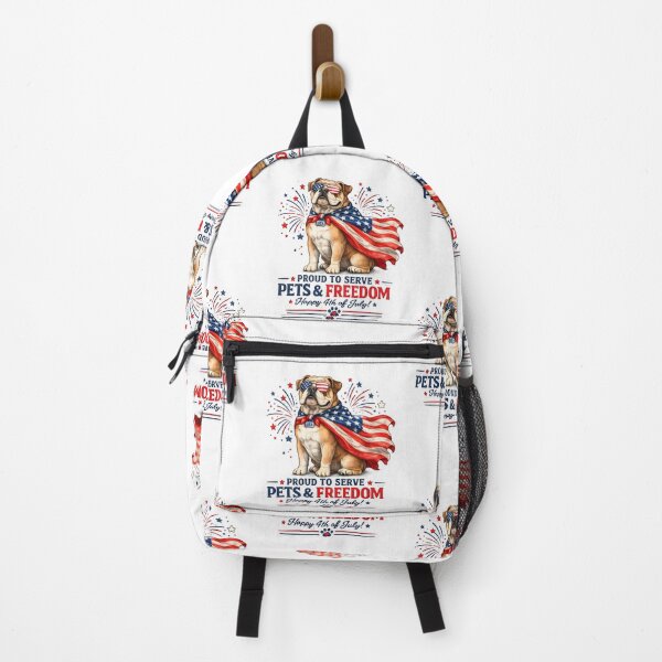 Item preview, Proud To Serve Pets & Freedom – Patriotic Dog 4th of July Design designed and sold by Bettybee00.