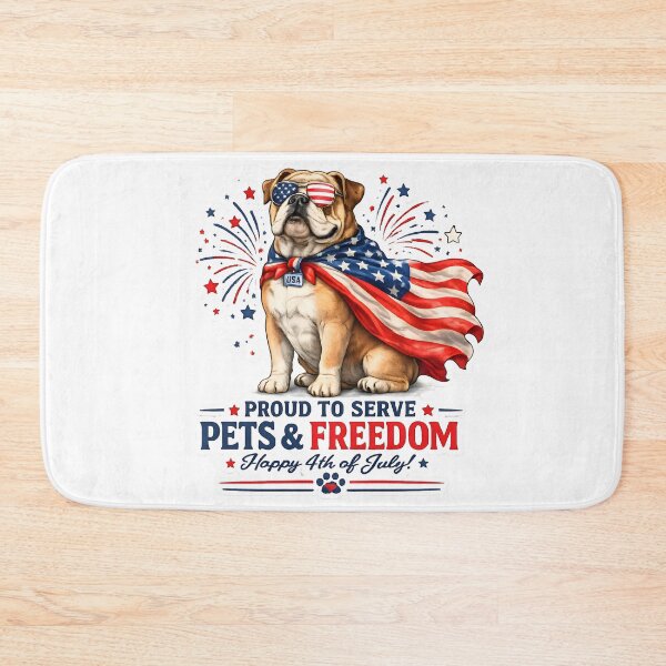 Item preview, Proud To Serve Pets & Freedom – Patriotic Dog 4th of July Design designed and sold by Bettybee00.