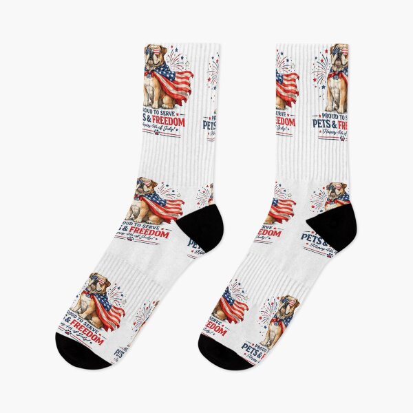 Item preview, Proud To Serve Pets & Freedom – Patriotic Dog 4th of July Design designed and sold by Bettybee00.