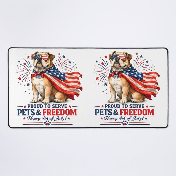 Item preview, Proud To Serve Pets & Freedom – Patriotic Dog 4th of July Design designed and sold by Bettybee00.