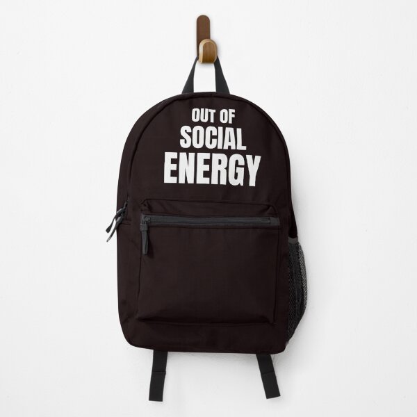 Item preview, Out of Social Energy – Funny Introvert Quote designed and sold by ArtPer-design.