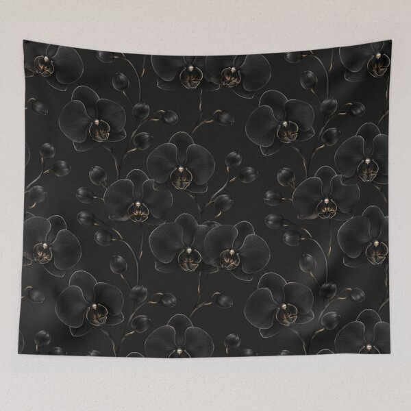 Item preview, Dark Elegant Black Orchid Pattern designed and sold by Owcomm.