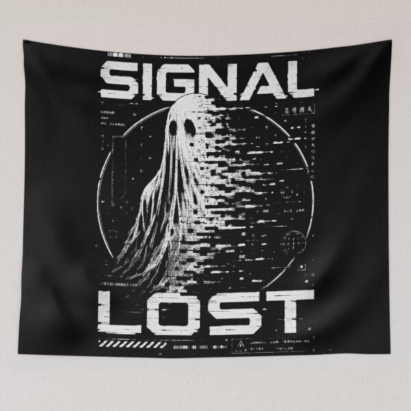 Item preview, Signal Lost – Glitch Ghost Cyberpunk Horror Aesthetic designed and sold by BlackBoneArt.