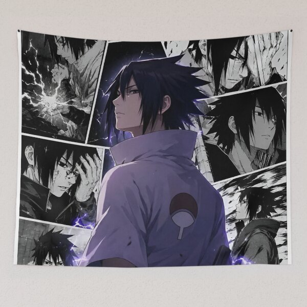 Item preview, Sasuke | Dark Shinobi Warrior Anime Poster | Black Purple Ninja Aesthetic | Epic Manga Character Artwork designed and sold by Dyan4.