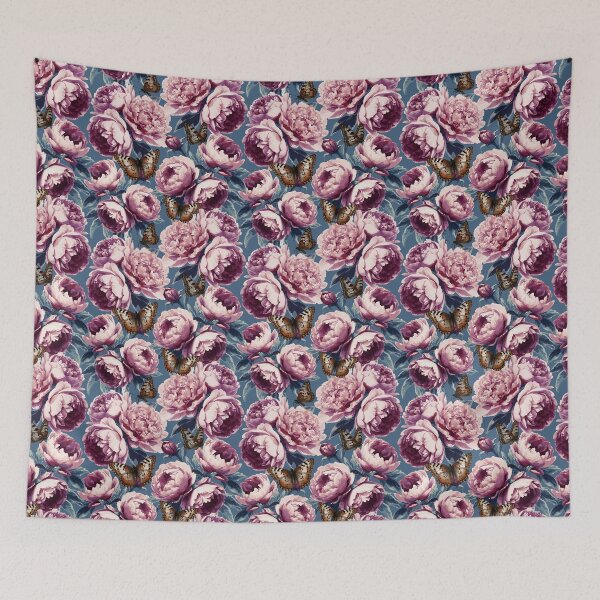 Item preview, Vintage Chic Floral - dark blue designed and sold by elenabdesigns.