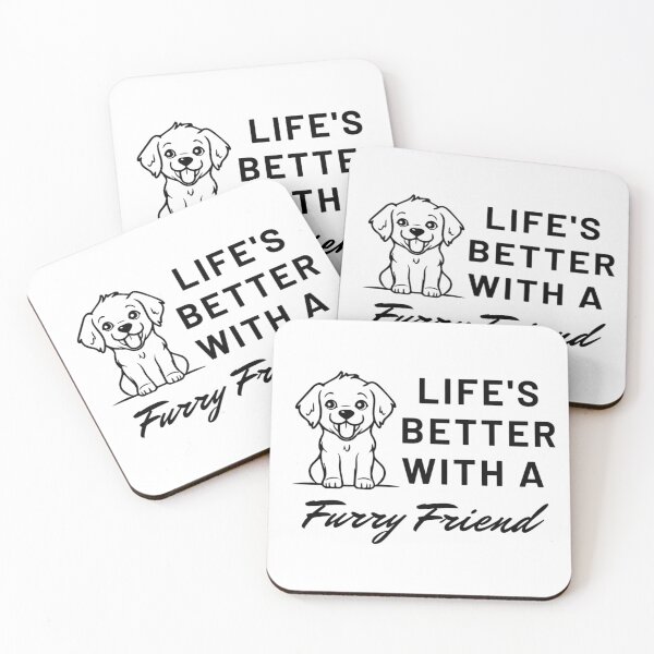 Item preview, Life's Better With a Furry Friend | Dog Lover Quote designed and sold by shreeedesigns.