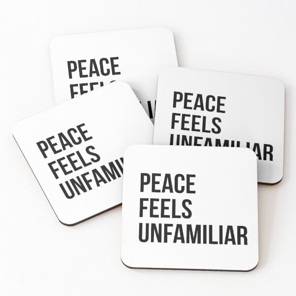 Item preview, Peace Feels Unfamiliar Typography Art designed and sold by Your Inner Axis.