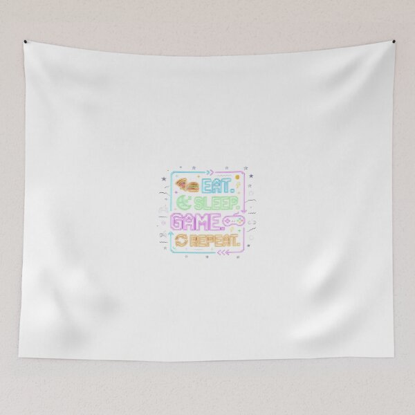 Item preview, Eat Sleep Game Repeat - Funny Neon Arcade Gamer Quote designed and sold by Harrak Housni.