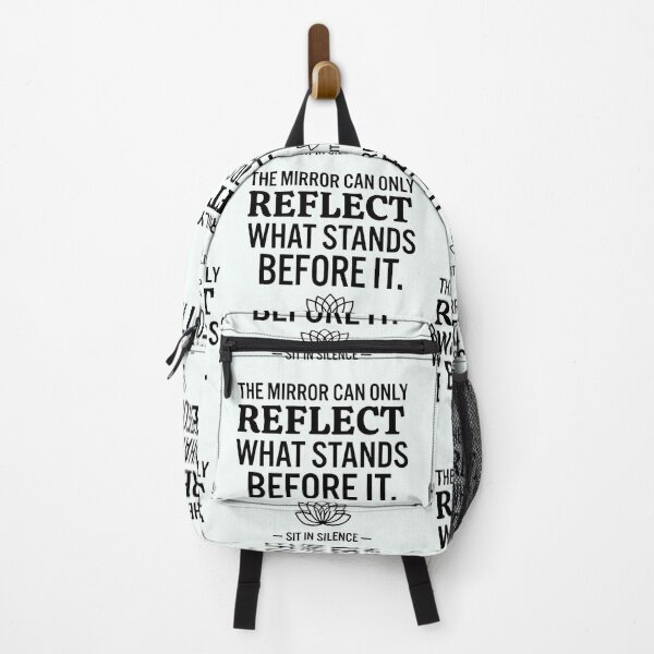 Item preview, The Mirror Can Only Reflect What Stands Before It | Minimalist Perspective Quote designed and sold by SitInSilence24.