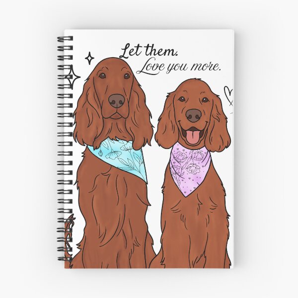 Artikelvorschau, Irischer Setter – Lass sie dich mehr lieben – Niedliche Hundeillustration entworfen und verkauft von Blupunk.