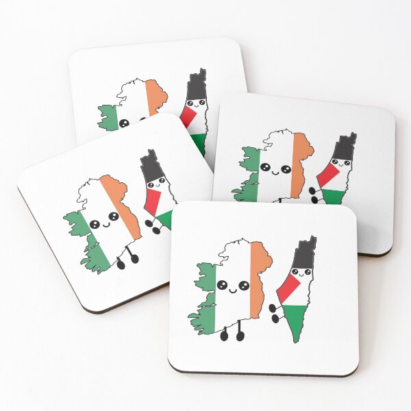 Item preview, Ireland and Palestine Friendship Cute Map Characters Solidarity designed and sold by heartofireland.