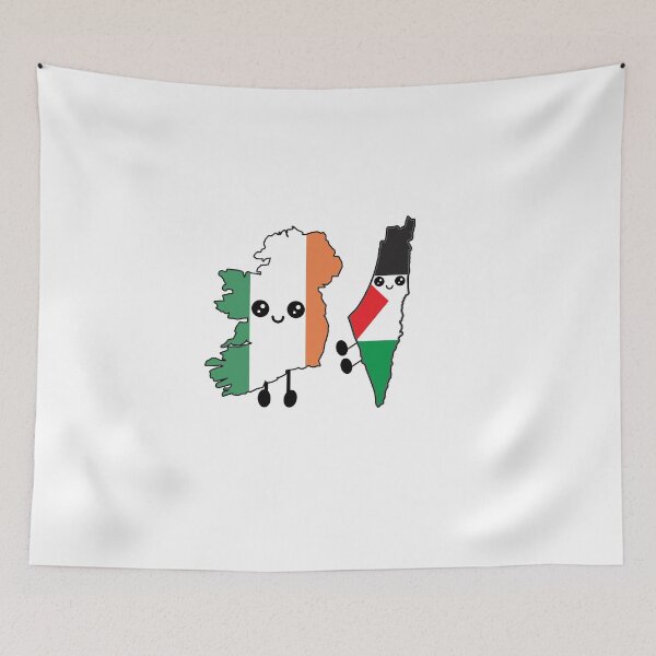 Item preview, Ireland and Palestine Friendship Cute Map Characters Solidarity designed and sold by heartofireland.