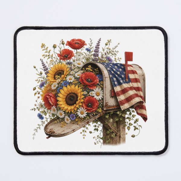 Item preview, Patriotic Sunflower Mailbox designed and sold by PetalGarden.