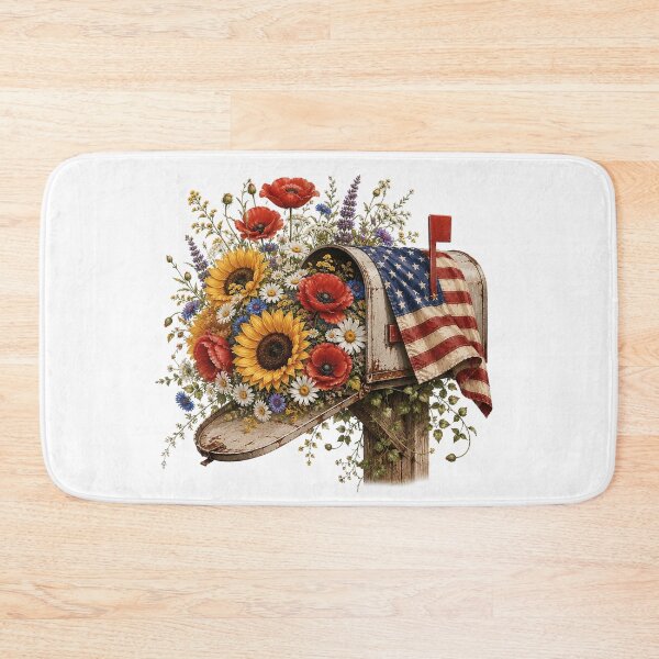 Item preview, Patriotic Sunflower Mailbox designed and sold by PetalGarden.