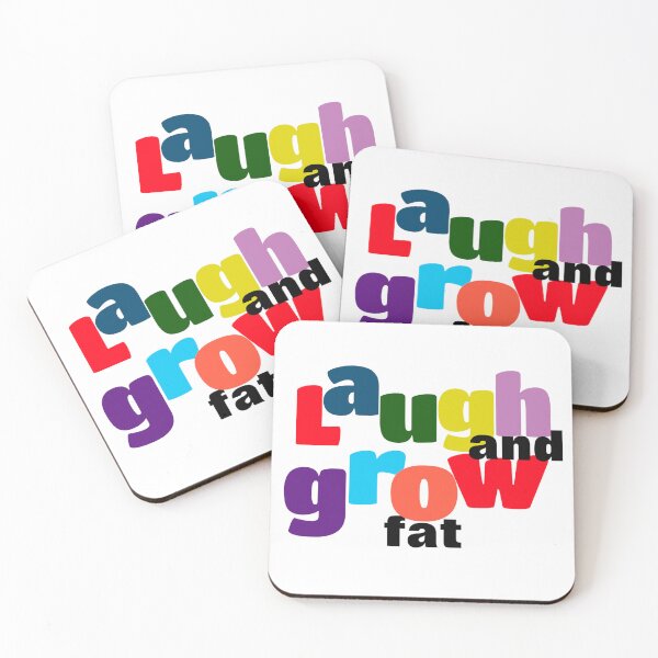 Item preview, Humor phrase  laugh and grow fat corolful letter designed and sold by E-lenaLu.