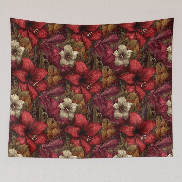 Item preview, Trendy Amaryllis Floral  - Birthday Flower Pattern   - Birthday Gifts For Mom designed and sold by RoyalStarsPatts.