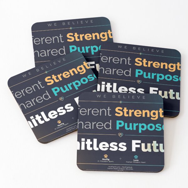 Item preview, Different Strengths Shared Purpose Limitless Future We Believe Typography Dark Motivational Tech Gift designed and sold by NeoTigLuna.