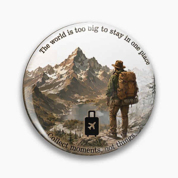 Item preview, Journey More Worry Less Travel Badge designed and sold by ali prints.