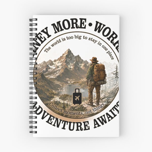 Item preview, Journey More Worry Less Travel Badge designed and sold by ali prints.