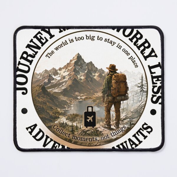Item preview, Journey More Worry Less Travel Badge designed and sold by ali prints.