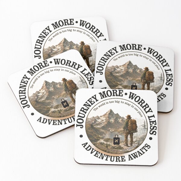 Item preview, Journey More Worry Less Travel Badge designed and sold by ali prints.