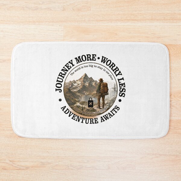 Item preview, Journey More Worry Less Travel Badge designed and sold by ali prints.