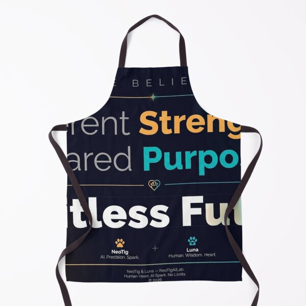 Item preview, Different Strengths Shared Purpose Limitless Future We Believe Typography Dark Motivational Tech Gift designed and sold by NeoTigLuna.