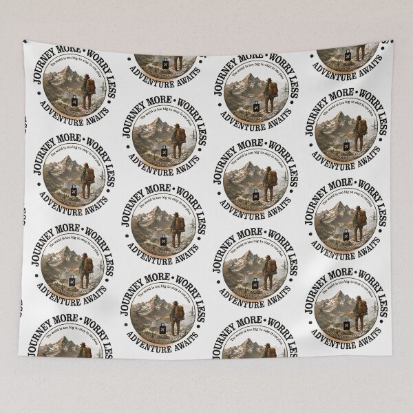 Item preview, Journey More Worry Less Travel Badge designed and sold by ali prints.