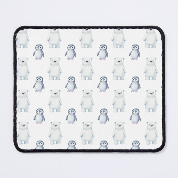 Item preview, Cute Watercolor Polar Bear & Penguin designed and sold by Emily Waters.