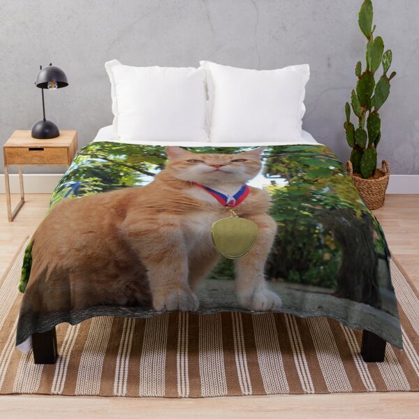 Item preview, Proud Orange Cat with Gold Medal – Cat Photography designed and sold by MB-CatPrints.