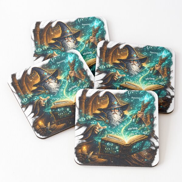 Item preview, Coding Wizard – Magical Programmer Casting Code Spells from an Ancient Spellbook Design designed and sold by PenchalaPrabhas.