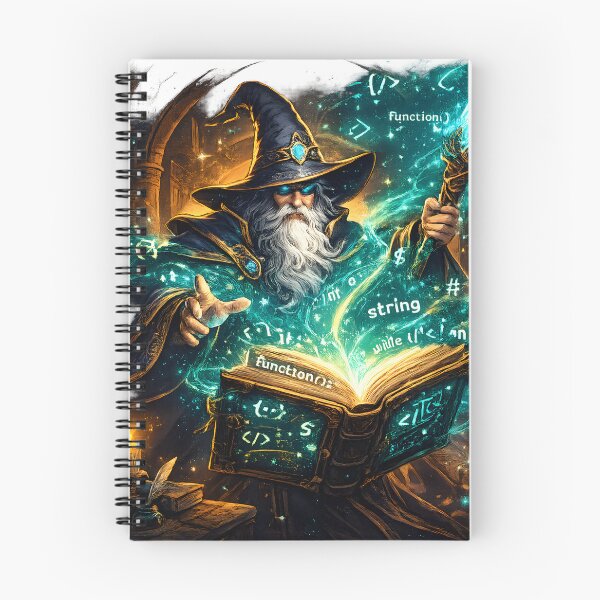 Item preview, Coding Wizard – Magical Programmer Casting Code Spells from an Ancient Spellbook Design designed and sold by PenchalaPrabhas.