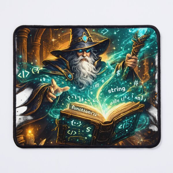 Item preview, Coding Wizard – Magical Programmer Casting Code Spells from an Ancient Spellbook Design designed and sold by PenchalaPrabhas.