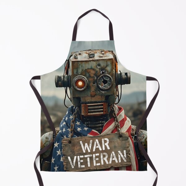 Item preview, Post-Apocalyptic American War Veteran Robot designed and sold by ToxicInkArt.