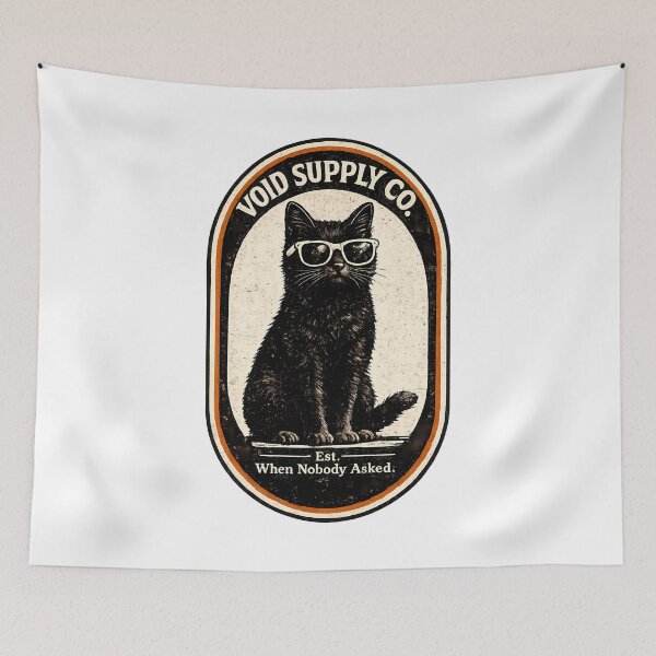 Item preview, Void Supply Co — Funny Black Cat Sunglasses Sarcastic Vintage Art designed and sold by AbderraimArt.