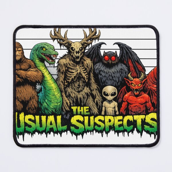 Item preview, The Usual Suspects Cryptid Lineup designed and sold by redsharkuk.