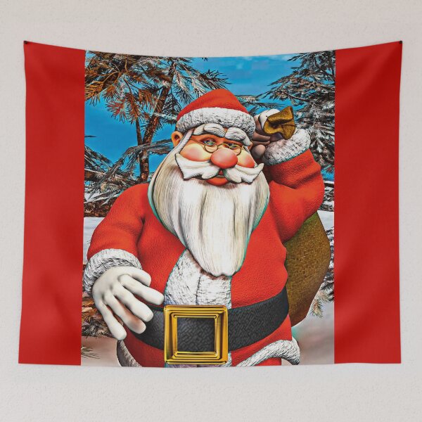 Item preview, Santa Claus Gift Sack Snowy Forest Art designed and sold by Vac1.