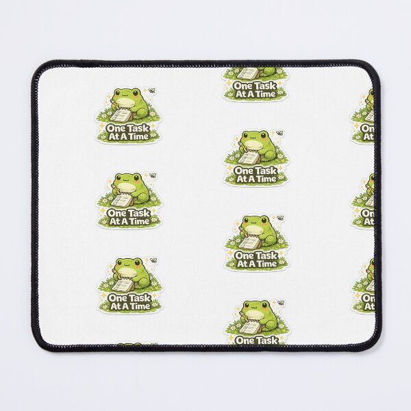 Item preview, One Task At A Time Frog Sticker | Cute Productivity Frog Motivation designed and sold by GenZStickerHub1.